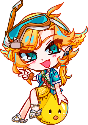 2.5" Dokibird New Outfit Acrylic Keychain