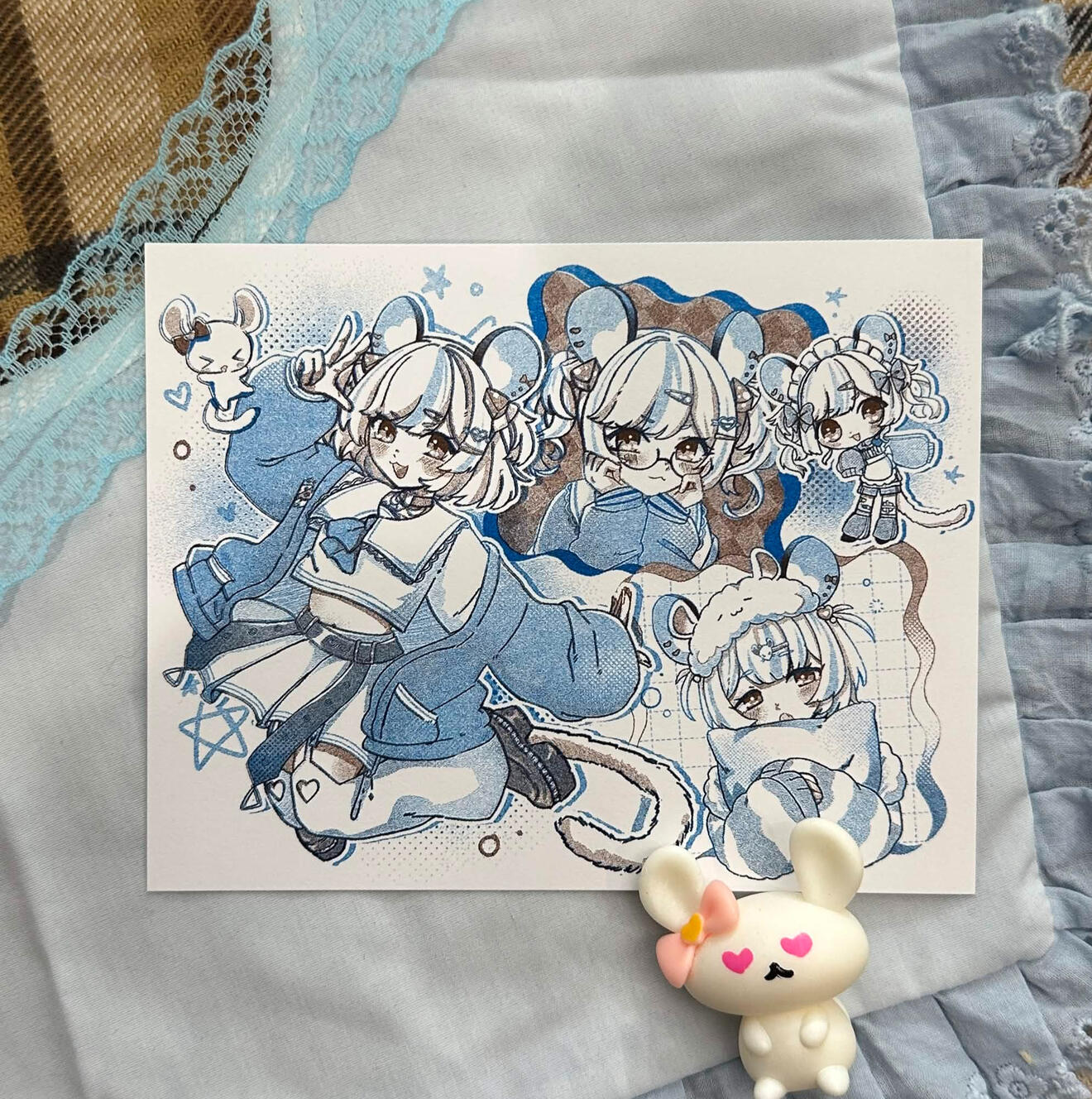 Nemimi Yane Risograph Print