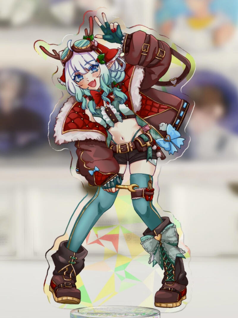 WIP Mint Holiday Acrylic Stand mock up