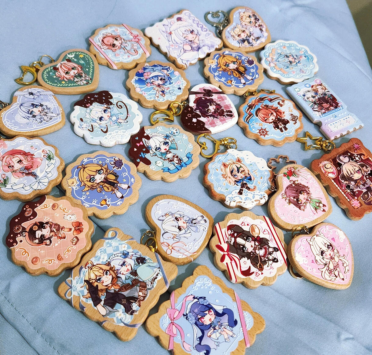 Embossed Wooden Charms