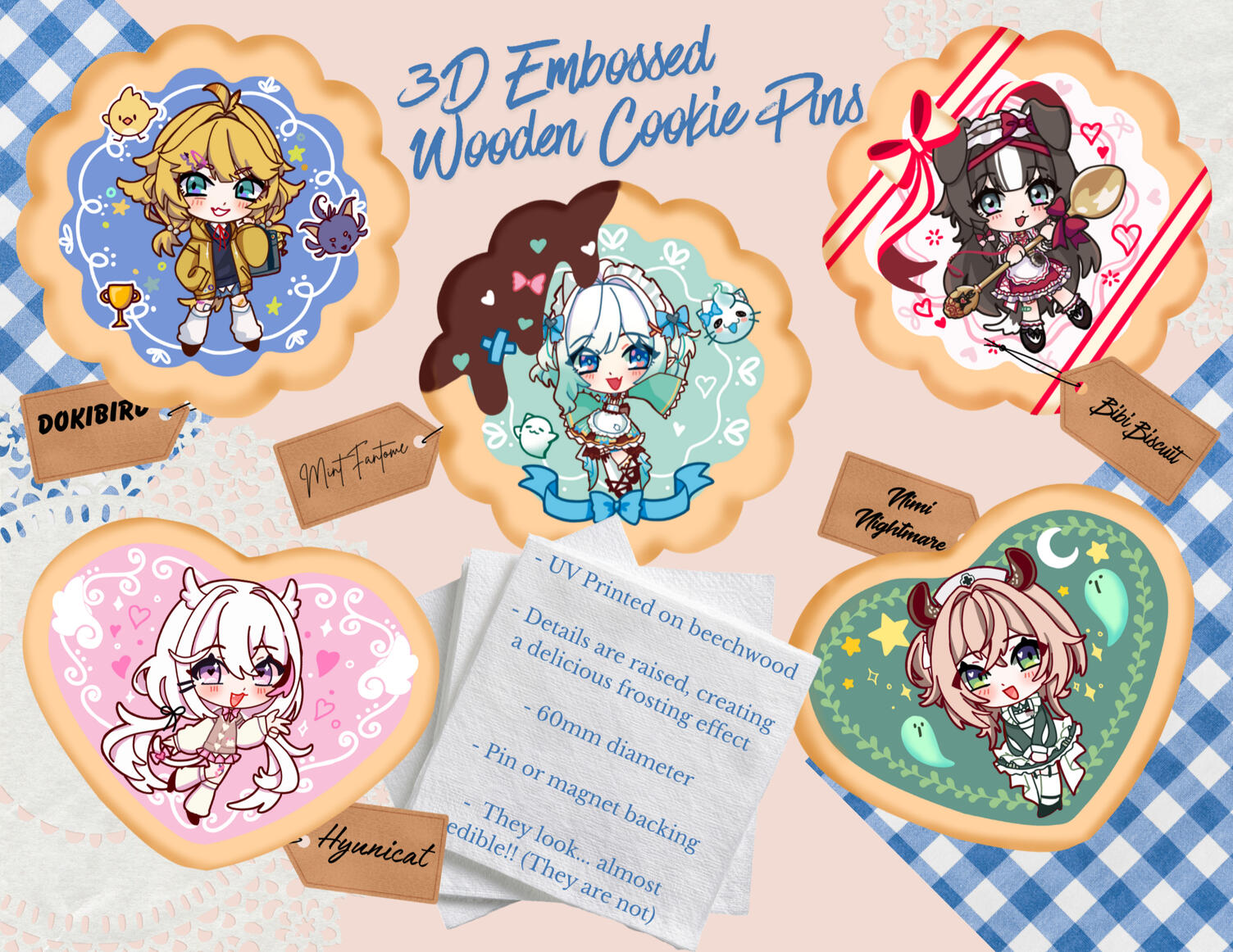 3d Embossed Wooden Cookies (still a mockup)