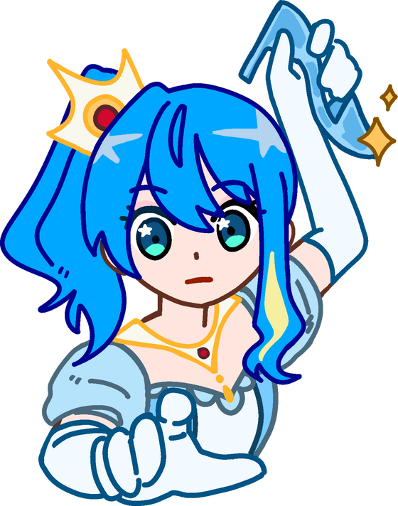 Hoshimachi Suisei throwing a shoe