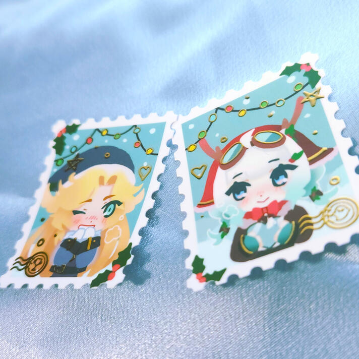 Foil pressed stamp stickers